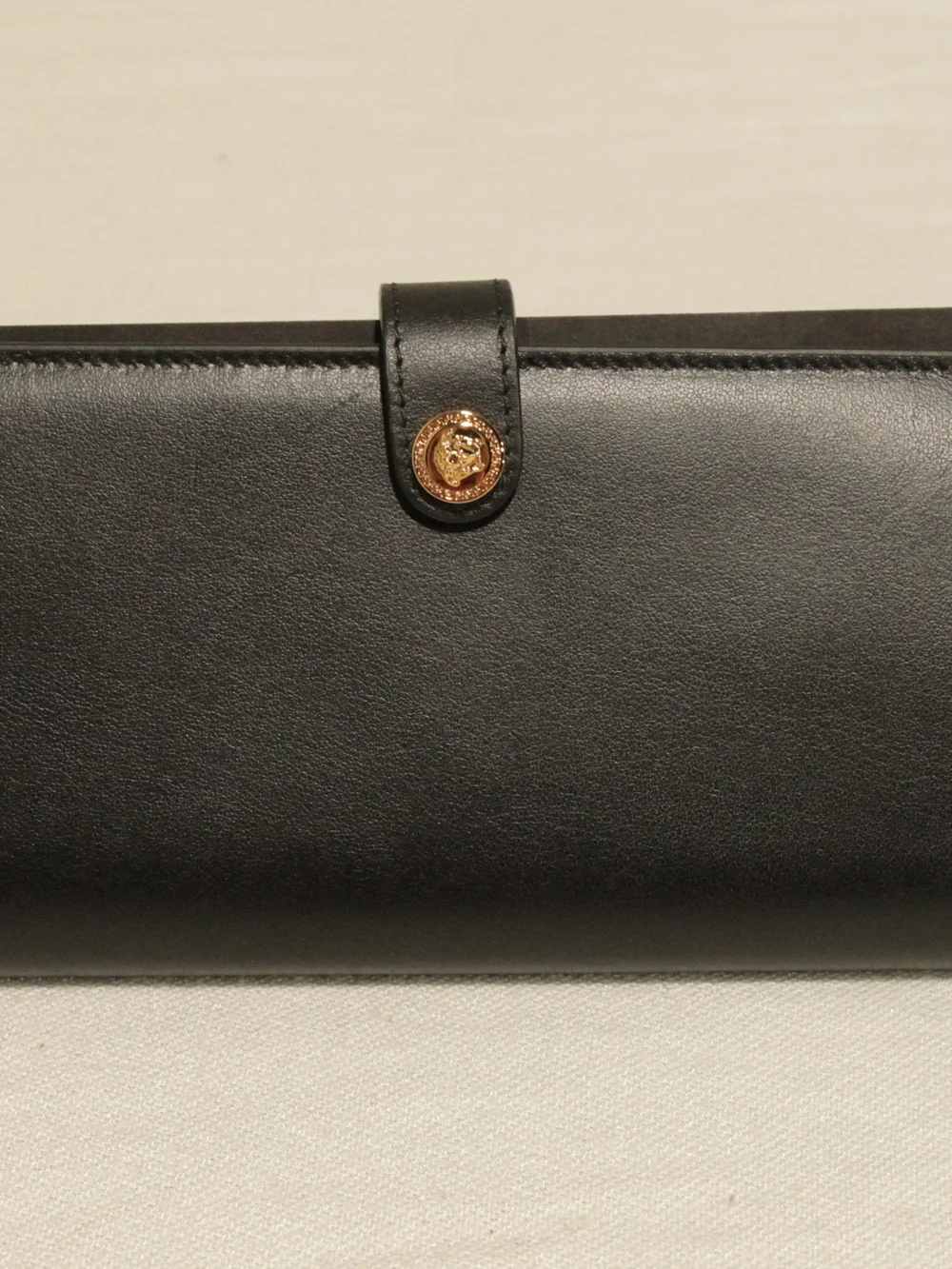 Versace Black Leather Wallet with Authenticity Card